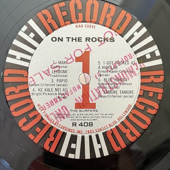 The Surfers On The Rocks Vinyl LP 1959 HIFI Record R 408 Promo - Picture 3 of 8